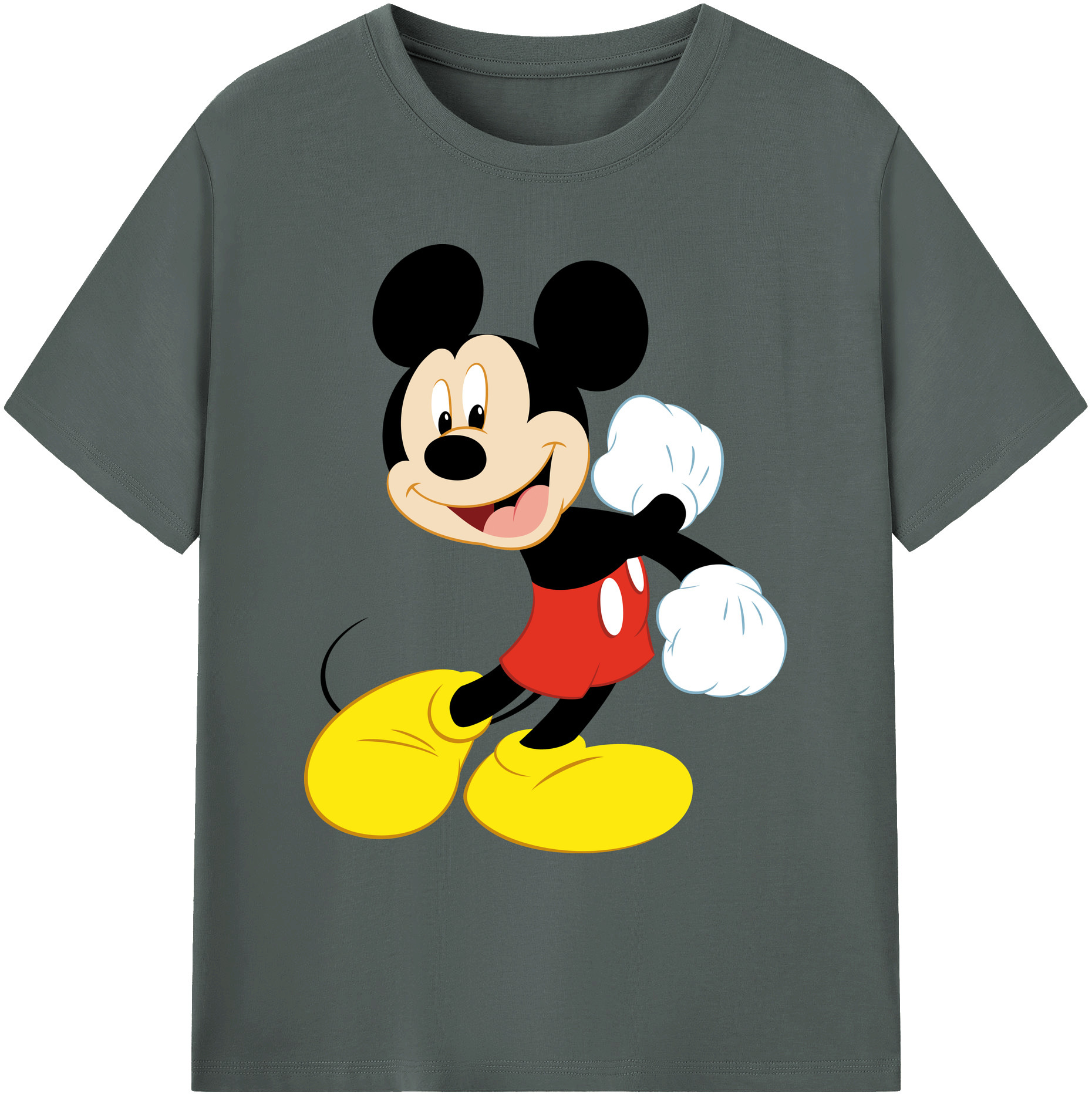 ミッキーマウス Mickey Mouse 綿100％ メンズ半袖Tシャツ｜肌触りやわらか＆通気性